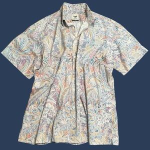ALOHA! Women’s YIUME Button Down Short Sleeve Tropical Hawaiian Aloha Shirt XXL